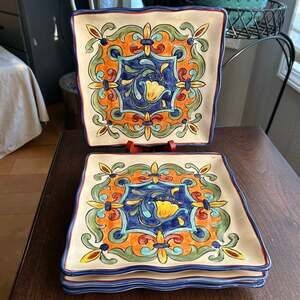 4 Tuscan Jewel by MAXCERA CORP floral 8.5” plate